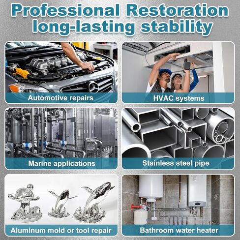 7 أوقية إصلاح المعجون الألومنيوم ، قوة لاصق قوية وعلاج سريع الألومنيوم الايبوكسي ، لحام الايبوكسي لأحواض الأحواض الساخنة ، المشعات ، أجسام القوارب ، الخزانات والمزيد ، اللون الرمادي in Kuwait