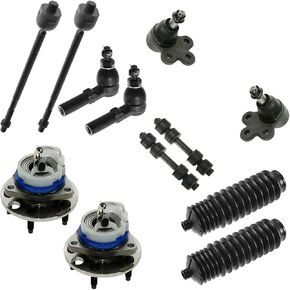 Steering & Suspension Kit Set of Hubs Sway Links Rack Boots Tie Rods 12 Piece Ball Bearingkit Includes Sealed for Bonneville for Riviera for Park Avenue for Lesabre Front Left Right in Saudi Arabia