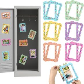 12 PCS إطارات صور مغناطيسية ، إطارات صور مغناطيسية لخزانة مع اقتباسات تحفيزية ، إطارات صور المغناطيس للثلاجة 4x6 '' قابلة لإعادة الاستخدام ، لزخارف ثلاجة الخزانة المدرسية in Kuwait