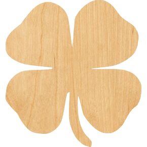 Clover 2 Laser Cut Out Wood Shape Craft Supply - 4 Inch in Saudi Arabia