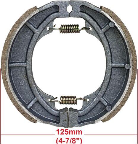 Redcap 125mm repr drum brake shole pads بديل لـ 50cc 110cc 125cc 150cc 250cc scooters mopeds atvs go-karts fits gy6 qmi/qmj 152/157 محركات sunl taotao roketa in Saudi Arabia