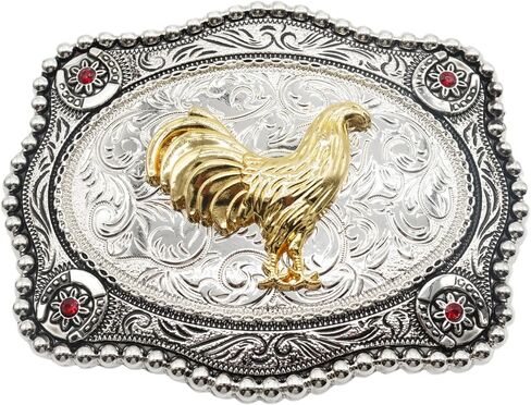 WMG Western Rodeo Belt Buckle Chicken Rooster Cowboy Horse Unisex Fashion Belt Buckle in Kuwait