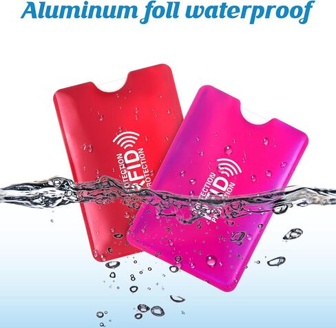 10pcs RFID Blocking Sleeves, Colorful Credit Card Protector RFID Identity Card Protector Identity Theft Protection Secure Sleeve Protect Your Credit, Debit, and ID Cards From Electronic Theft in Saudi Arabia