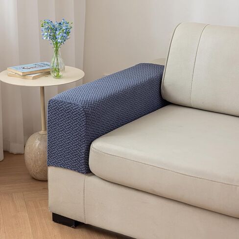Couch Arm Covers,Sofa Arm Covers Set of 2 Polyester Stretch Anti-Slip Furniture Protector Washable Armchair Slipcovers (Beige,Medium) in Saudi Arabia