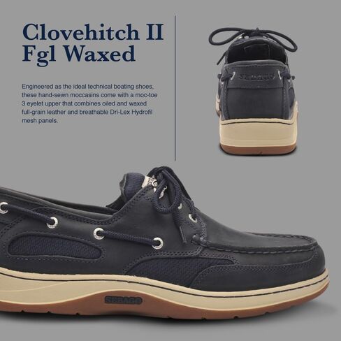 Sebago Clovehitch II fgl أحذية القوارب المشمع - mocasins الجلدية للرجال مع ألواح شبكات التنفس ، midsoles eva التشريحية ، والخارجية المقاومة للانزلاق in Saudi Arabia