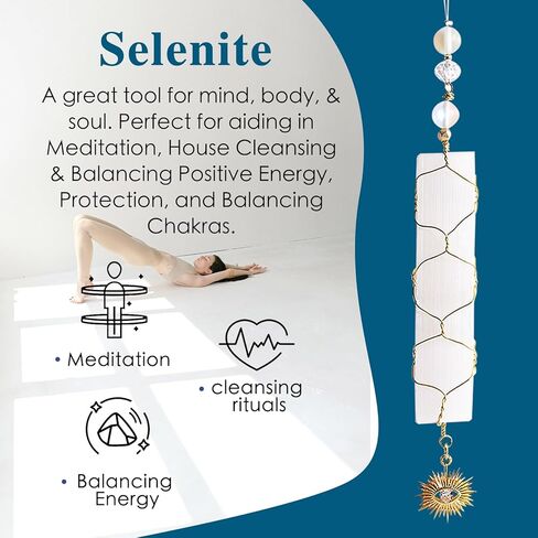Stealthstone Selenite Crystal Wands ، White Healing Stone ، الجودة الممتازة رائعة جدًا بالنسبة لـ Wicca ، Reiki ، الشفاء ، حظًا سعيدًا وحماية in Kuwait