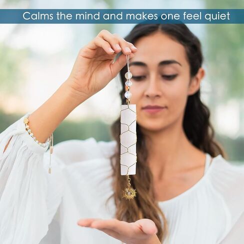 Stealthstone Selenite Crystal Wands ، White Healing Stone ، الجودة الممتازة رائعة جدًا بالنسبة لـ Wicca ، Reiki ، الشفاء ، حظًا سعيدًا وحماية in Kuwait