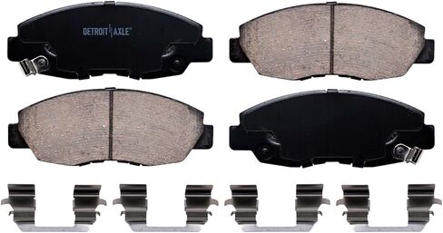 Detroit Axle - Front Brake Kit for 2.3L 98-02 Honda Accord Replacement 1998 1999 2000 2001 2002 Disc Brake Rotors Ceramic Brakes Pads 4 Lugs : 10.23'' inch Front Rotors in Saudi Arabia