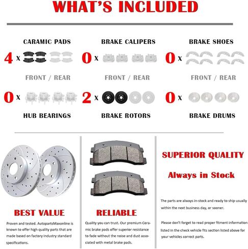 Front Brake Kit Drilled and Slotted Brake Rotors Ceramic Brake Pads Fit for CHEVY Avalanche Silverado 1500 Express Suburban Tahoe Cadillac Escalade ESV EXT GMC Sierra Savana Yukon Yukon XL in Saudi Arabia