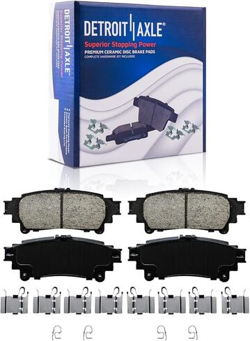 Detroit Axle - Brake Kit for Toyota Sienna Highlander Lexus RX350 RX450h Disc Brake Rotors Ceramic Brakes Pads Front and Rear Replacement : 12.91'' inch Front Rotor in Saudi Arabia