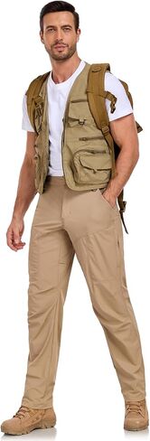 Mens Lightweight Cargo Hiking Patns Outdoor Quick Dry Work Tactical Pants with 6 Pockets Water Resistant Fishing Travel Pants in Kuwait
