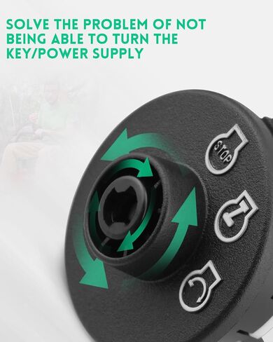 Ignition Switch with Key & Carabiner 6PIN Fit for Kubota ZG123 ZG124 ZG127 Z121 Z122 Z125 Z411 Z421 Z723 Z724 Z725 Z726 Zero Turn Mowers Parts, Replace K3011-62110 in Saudi Arabia
