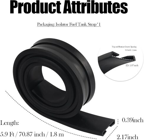 Fuel Tank Straps Isolators with 2.17" OD,EPDM Fuel Tank Strap Separator for Avoiding Metal Strap from Scratching Oil Tanks & Fixation,5.9Ft Semi Truck Accessories Fuels Tanks Isolator in Saudi Arabia