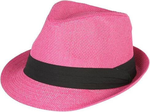 Ashen Fane Classic Pleed Hat Band Straw Fedora Usisex Hat in Kuwait