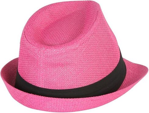 Ashen Fane Classic Pleed Hat Band Straw Fedora Usisex Hat in Kuwait