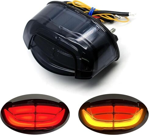 MZS Motorcycle Tail Light, LED Integrated Turn Signal Blinker Brake Taillight Smoke Compatible with CBR650R 2019-2022 | CB650R 2019-2022 | CB300R 2018-2021 in Kuwait
