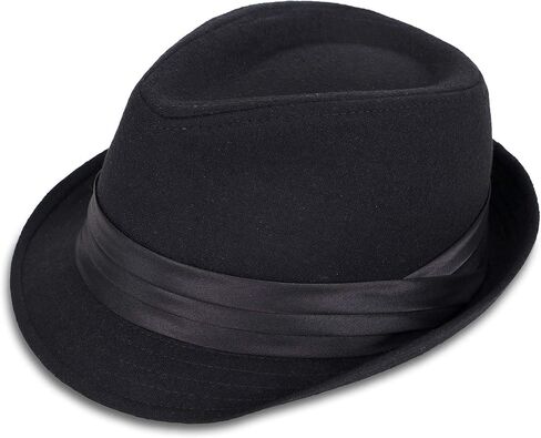 Fedora Hats for Women Fedora for Men Classic Gangster Stain-Resistant Crushable Gentleman's Fedora Mens Fedora Hats in Kuwait