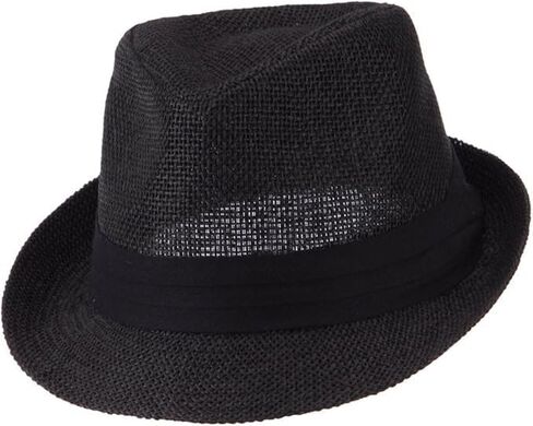 Ashen Fane Classic Pleed Hat Band Straw Fedora Usisex Hat in Kuwait