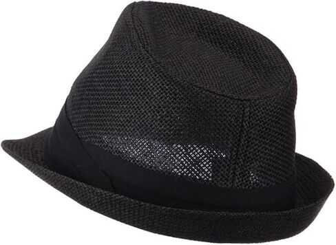 Ashen Fane Classic Pleed Hat Band Straw Fedora Usisex Hat in Kuwait