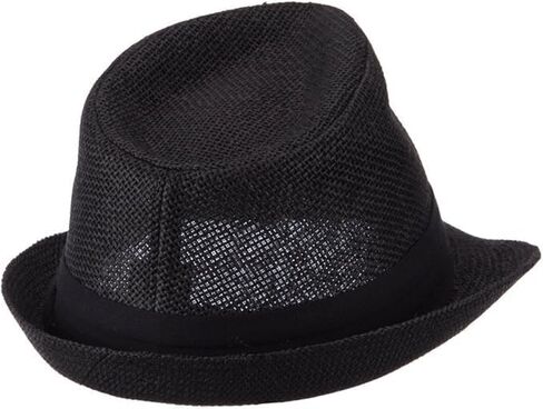 Ashen Fane Classic Pleed Hat Band Straw Fedora Usisex Hat in Kuwait