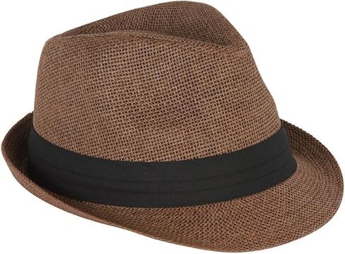 Ashen Fane Classic Pleed Hat Band Straw Fedora Usisex Hat in Kuwait