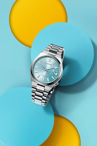CITIZEN NJ0200 Women's Automatic Watch with Stainless Steel Link Strap 37 mm Sapphire Glass Date Ice Blue in Saudi Arabia