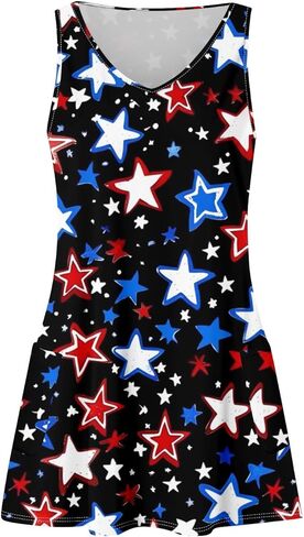 Summer Tank Dress Trendy Beach Coverups with Pockets Boho Floral Sundresses Sleeveless Mini Shirt Dress in Saudi Arabia