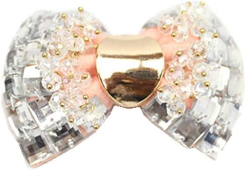 1 Pair Bow Shoes Clips Accessories Decorative Shoe Clip Rhinestones Crystal Shoe Charms for Women Wedding Prom Party in Saudi Arabia