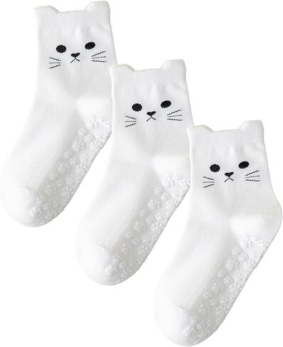 Cute Pilates Socks for Women Non Slip Grip Sock With Cat Paw for Yoga,Barre,Hospital,Barefoot,Workouts,Fitness in Kuwait