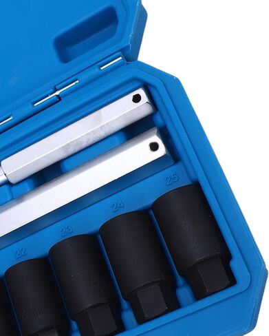 مجموعة مقبس Qiilu مستخرج ، مزيل Lug Nut ، Cr Mo Steel لصيانة السيارات ، 8 حجم مختلف ، خيوط دوامة عكسية ، للمسامير التالفة ، الصدئة ، المكسرات in Saudi Arabia