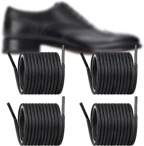2 Pairs Shoelaces for Allen Edmonds Waxed Round Shoe Laces Replacement Dress Oxford Shoes in Saudi Arabia