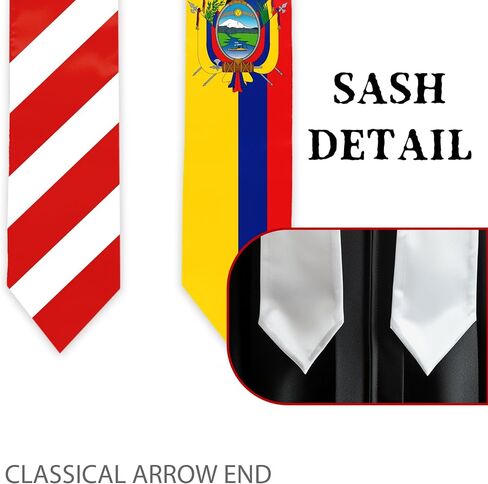 Ecuador Flag and USA Country Flag Graduation Stole Graduation Sash Scarf Graduation Gift for International Student Abroad Adult Unisex in Saudi Arabia