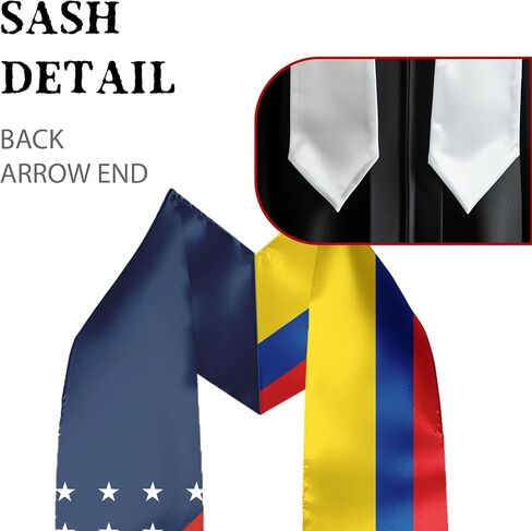 Ecuador Flag and USA Country Flag Graduation Stole Graduation Sash Scarf Graduation Gift for International Student Abroad Adult Unisex in Saudi Arabia