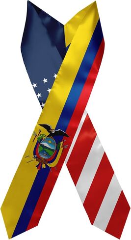Ecuador Flag and USA Country Flag Graduation Stole Graduation Sash Scarf Graduation Gift for International Student Abroad Adult Unisex in Saudi Arabia