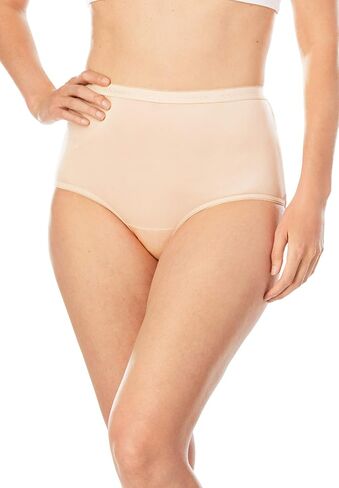Comfort Choice Plus Size Full Coverage Nylon Brief 10-Pack in Saudi Arabia