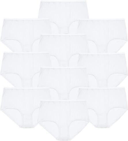 Comfort Choice Plus Size Full Coverage Nylon Brief 10-Pack in Saudi Arabia
