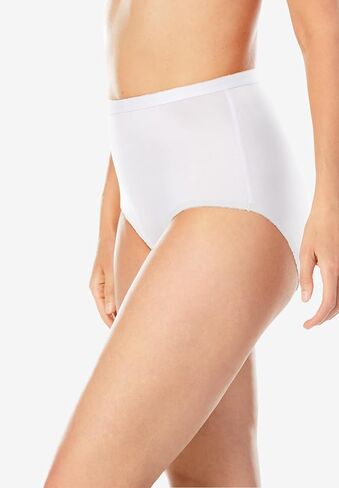 Comfort Choice Plus Size Full Coverage Nylon Brief 10-Pack in Saudi Arabia