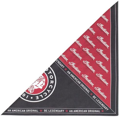Indian Motorcycle Be Legendary Bandana, Black and Red, Full-Sized Square - 2867608 in Saudi Arabia