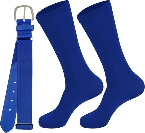 Teen Youth Baseball Socks Boys Teens Softball Socks and Belt Set for Baseball,Soccer.(1 Sock with 1 Belt). in Saudi Arabia