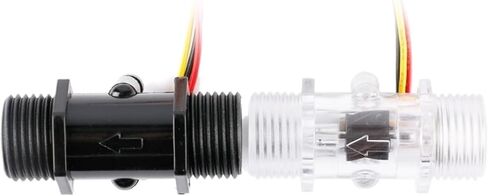 Water Meter Digital flowmeter Water Flow Sensor Switch G1/2" Flow Meter Water Transparent Enclosure DC 5-15V (Size : Black Color) in Saudi Arabia