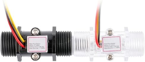 Water Meter Digital flowmeter Water Flow Sensor Switch G1/2" Flow Meter Water Transparent Enclosure DC 5-15V (Size : Black Color) in Saudi Arabia