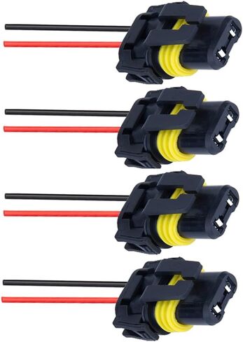 BlyilyB 4-Pack 9005 9006 HB3 HB4 Male Adapter Wiring Harness Sockets Wire Connector in Kuwait