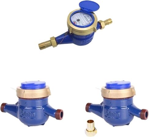 Water Meter Digital flowmeter Water Meter Heavy Duty Brass Flow Measure Tap Cold Water Meter Home Garden Wet Table Measuring Tools Water Measurement in Saudi Arabia