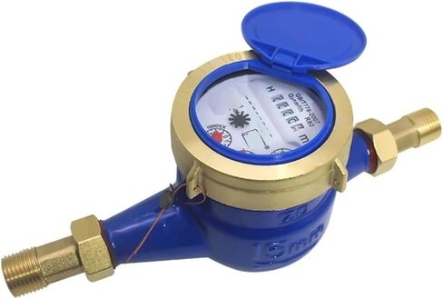 Water Meter Digital flowmeter DN15 Water Meter Heavy Duty Brass Flow Measure Tap Cold Water Meter Home Garden Wet Table Measuring Tools Water Measurement in Saudi Arabia