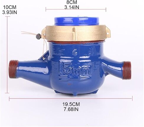 Water Meter Digital flowmeter DN15 Water Meter Heavy Duty Brass Flow Measure Tap Cold Water Meter Home Garden Wet Table Measuring Tools Water Measurement in Saudi Arabia
