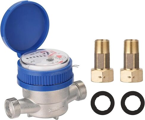 Water Meter Digital flowmeter Household 15mm 1/2" Intelligent Water Meter Mechanical Rotor Type Cold Water Meter Pointer Digital Combination Water Meters in Saudi Arabia
