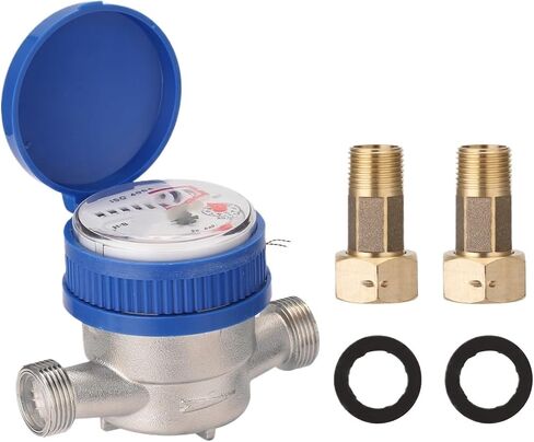 Water Meter Digital flowmeter Household 15mm 1/2" Intelligent Water Meter Mechanical Rotor Type Cold Water Meter Pointer Digital Combination Water Meters in Saudi Arabia