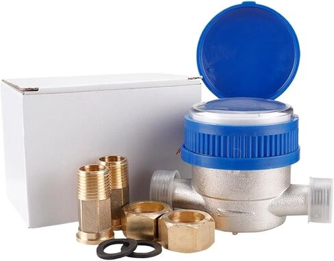 Water Meter Digital flowmeter Cold Water Meter for Garden Home Using with Fittings 360 Mechanical Rotary Pointer Counter Water Measuring Meter in Saudi Arabia