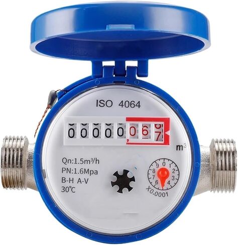 Water Meter Digital flowmeter Cold Water Meter for Garden Home Using with Fittings 360 Mechanical Rotary Pointer Counter Water Measuring Meter in Saudi Arabia