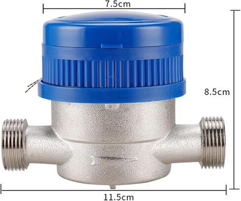 Water Meter Digital flowmeter Water Meter Flow Measure Tap Cold Water Meter Home Garden Pointer Measuring Tool in Saudi Arabia